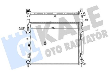 Радіатор охолодження Renault Kangoo, Grand Kangoo, Kangoo Express, Kango Be Bop - Mercedes Benz Citan Radiator OTO RADYATOR Kale 351010