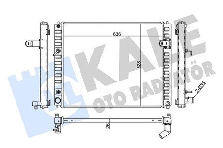 Радіатор охолодження двигуна Infiniti EX35, EX37, FX50 (07-) OTO RADYATOR Kale 354220 (фото 1)