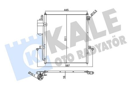 Радіатор кондиціонера Mitsubishi L200, Triton OTO RADYATOR Kale 354965