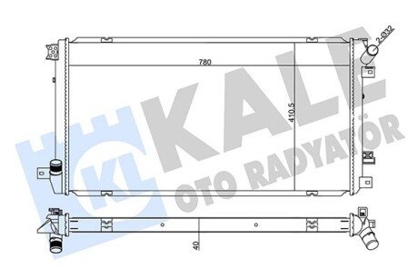 Радіатор охолодження Nissan Interstar, Opel Movano, Renault Master II OTO RADYATOR Kale 355575