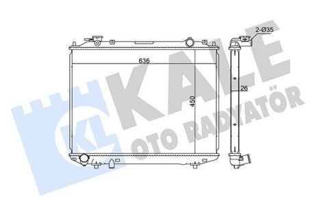 Радіатор охолодження Ford Ranger - Mazda B-Serie, Bt-50 Radiator OTO RADYATOR Kale 356200