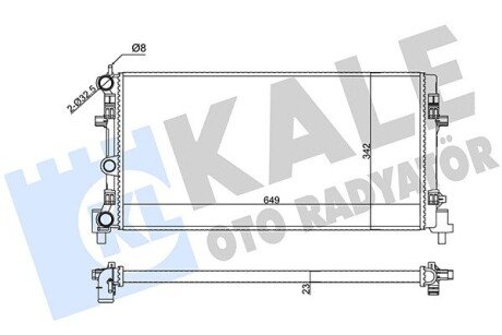 Радіатор охолодження Audi A1, Seat Ibiza IV, Ibiza IV Sportcoupe OTO RADYATOR Kale 356425 (фото 1)