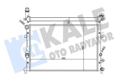 Радиатор охлаждения Skoda Octavia II/VW Golf VI, Jetta IV OTO RADYATOR Kale 356945