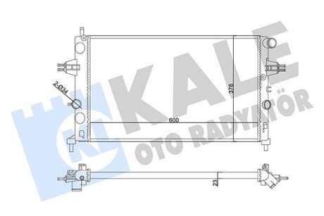 Радіатор охолодження Opel Astra G, Zafira A OTO RADYATOR Kale 356965 (фото 1)