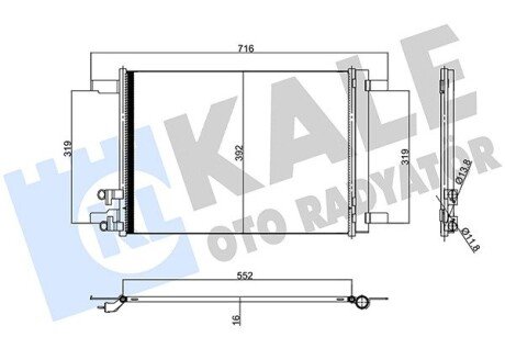 Радиатор кондиционера Audi A1, A1 City Carver, Seat Arona, Ibiza V OTO RADYATOR Kale 357395