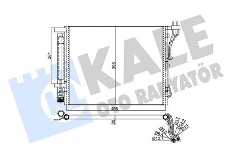 Радіатор кондиціонера Kia Optima OTO RADYATOR Kale 358010 (фото 1)