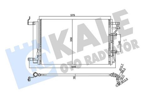 Радіатор кондиціонера Kia Cerato OTO RADYATOR Kale 358245