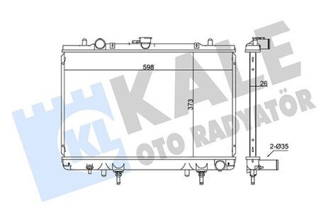 Радіатор охолодження Mitsubishi L 200 OTO RADYATOR Kale 362200