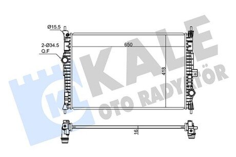 Радиатор охлаждения Citroen Berlingo, C4 OTO RADYATOR Kale 362345