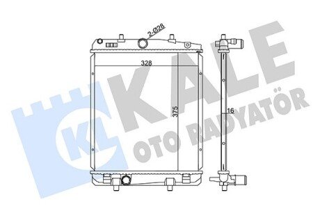 Радіатор охолодження Citroen C1, Peugeot 107, Toyota Aygo OTO RADYATOR Kale 364600 (фото 1)