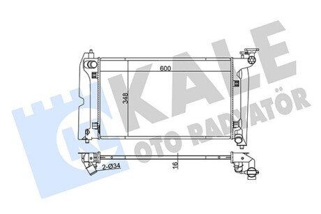 Радіатор охолодження Toyota Avensis OTO RADYATOR Kale 366900