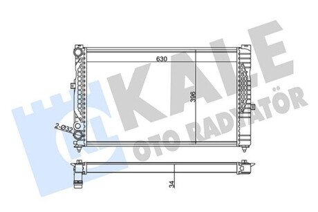 Радиатор охлаждения Audi A4, A6 - Skoda Superb I - Volkswagen Passat Radiator OTO RADYATOR Kale 367500