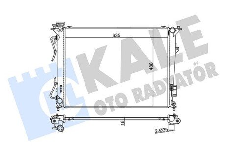 Радіатор охолодження Hyundai Grandeur, Sonata V, Kia Magentis OTO RADYATOR Kale 369800 (фото 1)