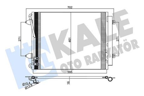 Радиатор кондиционера Volkswagen CC, Passat, Passat Alltrack OTO RADYATOR Kale 376100