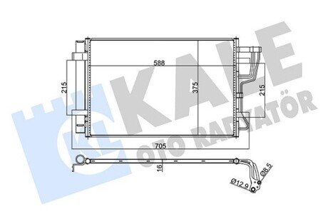 Радіатор кондиціонера Hyundai I30, Kia CeeD, Pro CeeD OTO RADYATOR Kale 379200