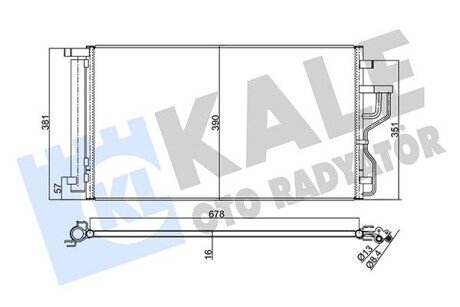 Радіатор кондиціонера Hyundai IX35, Kia Sportage OTO RADYATOR Kale 379600 (фото 1)