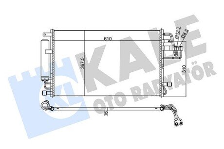 Радіатор кондиціонера Hyundai Tucson, Kia Sportage OTO RADYATOR Kale 379900 (фото 1)