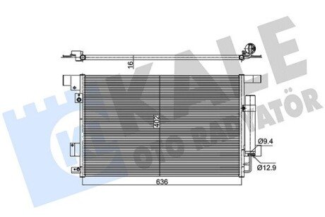 Радіатор кондиціонера Citroen C4 Aircross, C-Crooser, Mitsubishi ASX OTO RADYATOR Kale 381700