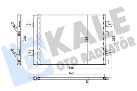 Радіатор кондиціонера Dacia Duster, Logan, Logan Mcv, Logan Express OTO RADYATOR Kale 389300