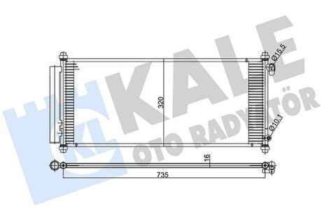 Радиатор кондиционера Honda Jazz II OTO RADYATOR Kale 392000