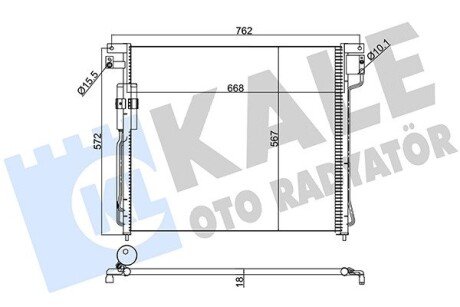 Радіатор кондиціонера Nissan Np300 Navara, Pathfinder III OTO RADYATOR Kale 393200