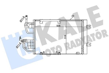 Радіатор кондиціонера Opel Astra H, Astra H Gtc, Zafira B OTO RADYATOR Kale 393500 (фото 1)