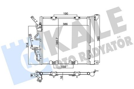 Радіатор кондиціонера Opel Astra H, Astra H Gtc, Astra Classic OTO RADYATOR Kale 393600