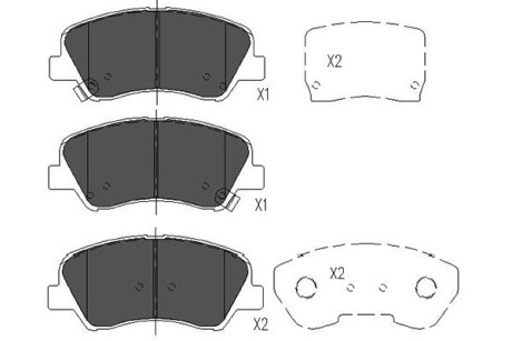 Тормозные колодки пер. Kia Rio/Hyundai i30 11- (mando) KAVO KBP-4023