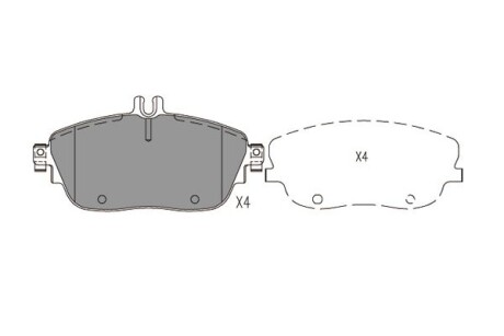 Комплект тормозных колодок KAVO KBP-6620