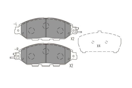 Комплект гальмівних колодок KAVO KBP-6623