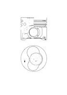 Поршень з кільцями VAG 81.01 AXD/AXE/BAC/BLJ/BLK (CYL 1-2) (KS) KOLBENSCHMIDT 41091600