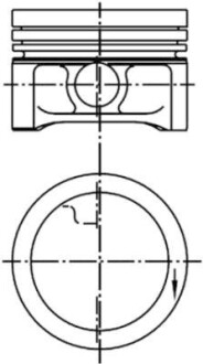 Поршень з кільцями SMART 63.75 M160 (KS) KOLBENSCHMIDT 99455610