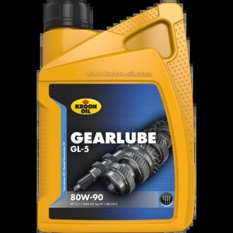 Трансмиссионное масло Gearlube GL-5 80W-90 минеральное 1 л KROON OIL 01206