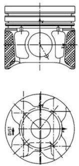 Поршень з кільцями PSA/FORD 75,50 1.6 TDCi 16V DV6UTED4/G8DA/HHDA Euro 4 (KS) KSM 40179610 (фото 1)