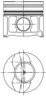 Поршень з кільцями FIAT/OPEL 82.00 186A8/186A9/188B2/192A1/Z19DT/Z19DTL (KS) KSM 41795600 (фото 1)