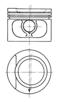 Поршень з кільцями AUDI/VW 81.5 1.8 DR/RS/AAM/RP (KS) KSM 93876620 (фото 1)