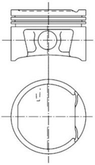 Поршень 79.5mm STD Dacia Logan/ Renault Duster/Kangoo/Laguna 1.6I 16V 98- KSM 99 746 600 (фото 1)