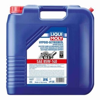 ОЛИВА ТРАНСМІСІЙНА HYPOID-GETRIEBEOIL GL5 85W-140 20Л LIQUI MOLY 1027