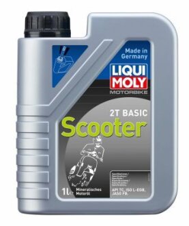 ОЛИВА МОТОРНА МІНЕРАЛЬНА 2-ТАКТНА MOTORBIKE (MOTORRAD) 2T BASIC SCOOTER STREET 1Л LIQUI MOLY 1619