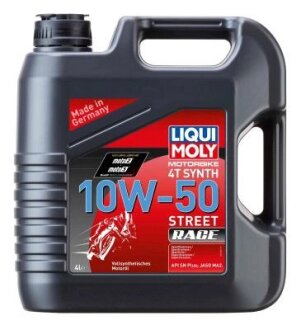 ОЛИВА 4T СИНТ. ДЛЯ МОТОЦИКЛІВ MOTORBIKE 4T SYNTH 10W-50 STREET RACE 4Л LIQUI MOLY 1686