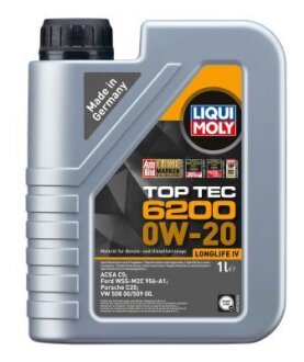 ОЛИВА МОТОРНА TOP TEC 6200 0W-20 1Л LIQUI MOLY 20787