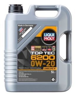 ОЛИВА МОТОРНА TOP TEC 6200 0W-20 5Л LIQUI MOLY 20789