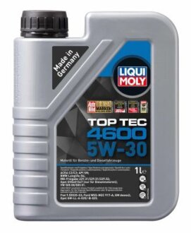 ОЛИВА МОТОРНА TOP TEC 4600 5W-30 1Л LIQUI MOLY 2315