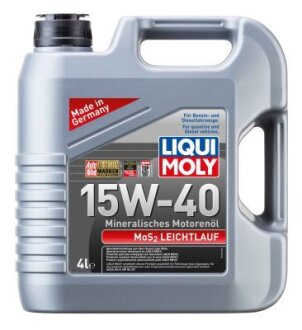 ОЛИВА МОТОРНА MOS2 LEICHTLAUF 15W-40 4Л LIQUI MOLY 2631