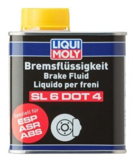 РІДИНА ГАЛЬМІВНА BREMSFLUSSIGKEIT SL6 DOT 4 0,5Л LIQUI MOLY 3086