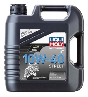 ОЛИВА МОТОРНА НС-СИНТЕТИЧНА MOTORBIKE 4T 10W-40 STREET 4Л LIQUI MOLY 7512