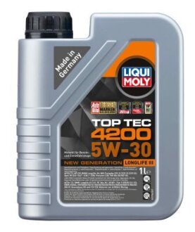 ОЛИВА МОТОРНА TOP TEC 4200 5W-30 NEW GENERATION 1Л LIQUI MOLY 7660