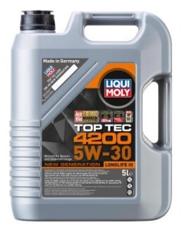 ОЛИВА МОТОРНА TOP TEC 4200 5W-30 NEW GENERATION 5Л LIQUI MOLY 7661