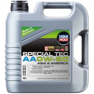 Олива моторна SPECIAL TEC AA 0W-20 (Каністра 4л) LIQUI MOLY 8066