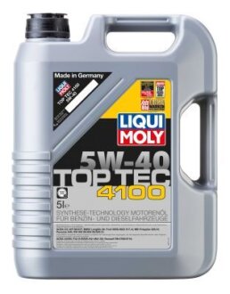 ОЛИВА МОТОРНА TOP TEC 4100 5W-40 5Л LIQUI MOLY 9511